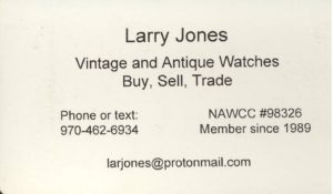 Larry Jones Business Card